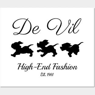 De Vil High-End Fashion (Black) Posters and Art